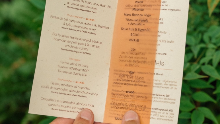 Menu et signalétique personnalisés